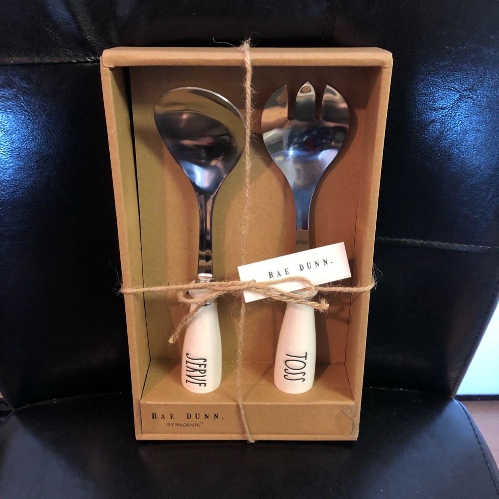 New Rae Dunn Toss and Serve salad utensils